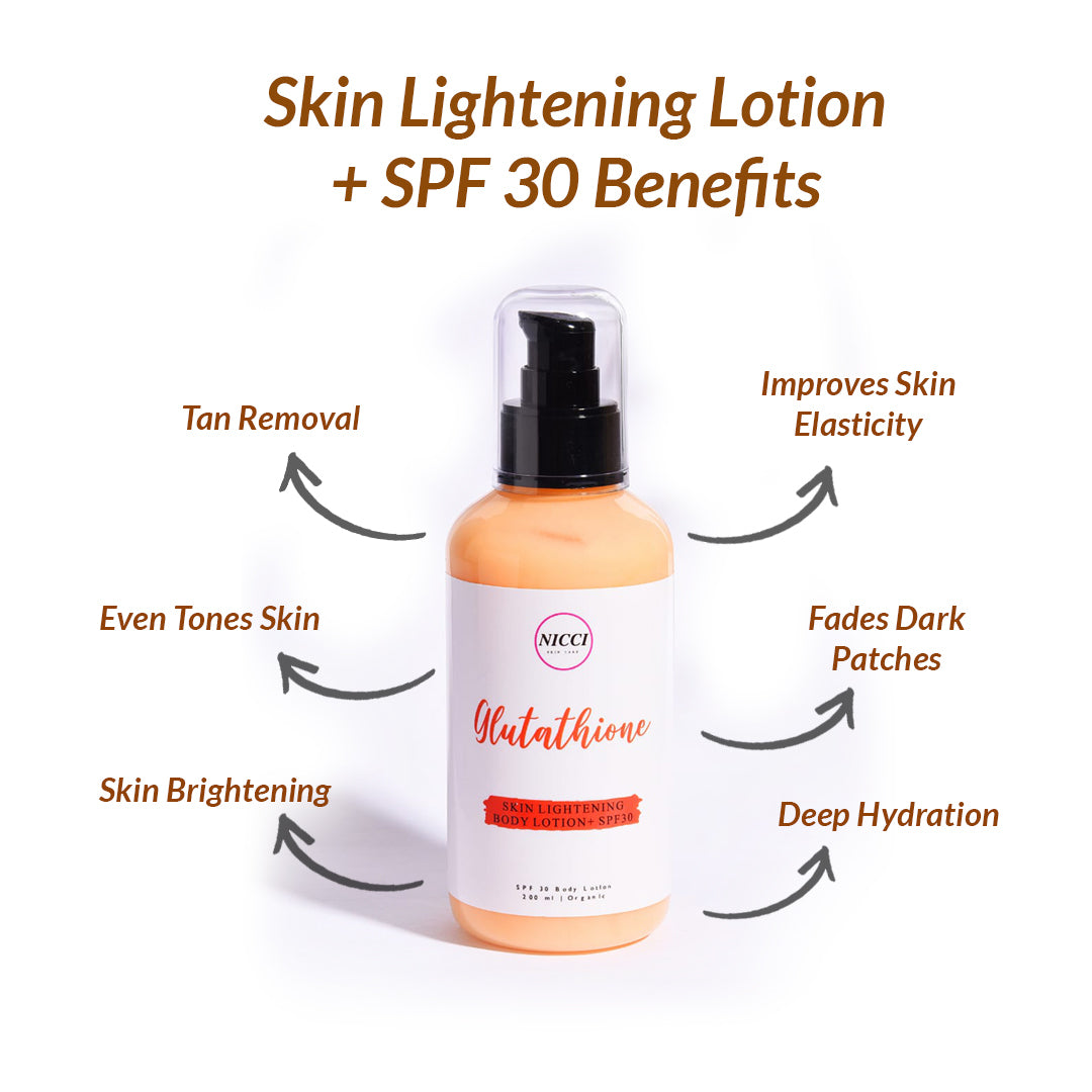 Best Glutathione Skin Lightening Body Lotion in India Nicci Skin