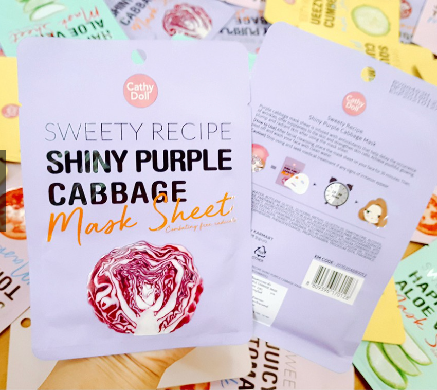 Shinny Purple Cabbage Mask Sheet Nicci Skin Care